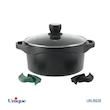 قابلمه تک گرانیت یونیک Unique مدل دستگیره سیلیکون هلیوس خارجی سایز 28 کد UN-8928