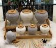 پاسماوری هرمس Hermes مدل استوانه استند چوب و درب چوب