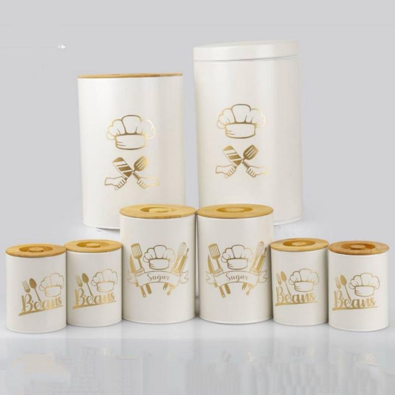 سرویس آشپزخانه 8 پارچه هرمس Hermes مدل فانتزی سفید درب چوب