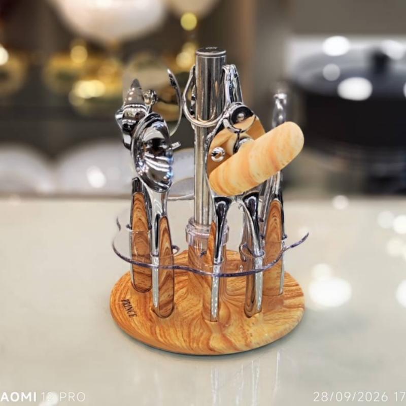 ست ابزار آشپزخانه‌ طرح چوب روشن پرنس آلمان