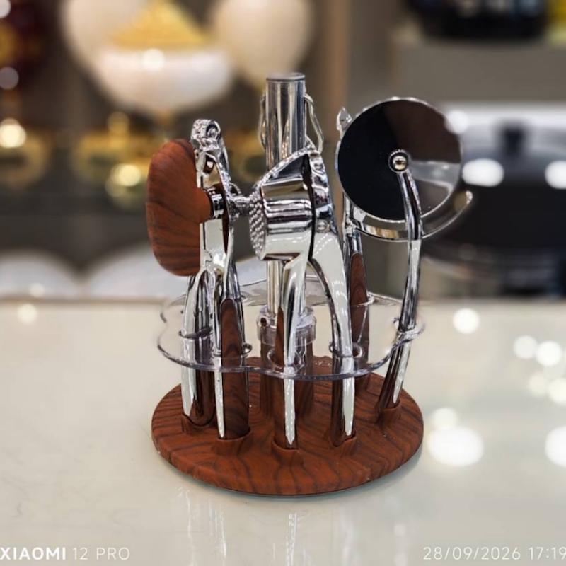 ست ابزار آشپزخانه‌ طرح چوب تیره پرنس آلمان