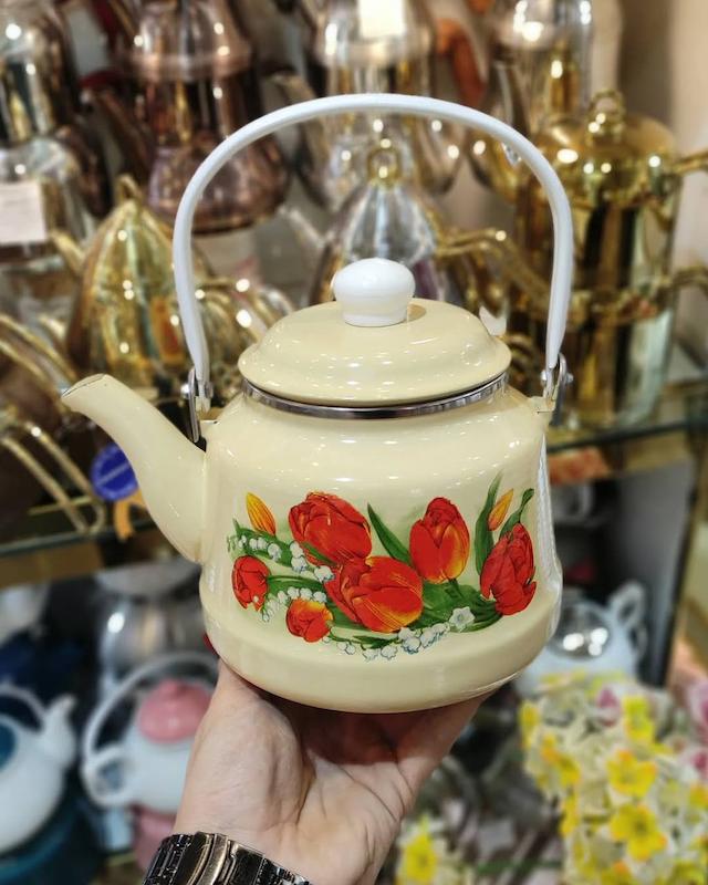 کتری لعابی تک  فقط طرح لاله