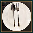 سرویس قاشق چنگال اوشن باخ آلمان طلایی Oschen Germany Gold Spoons
