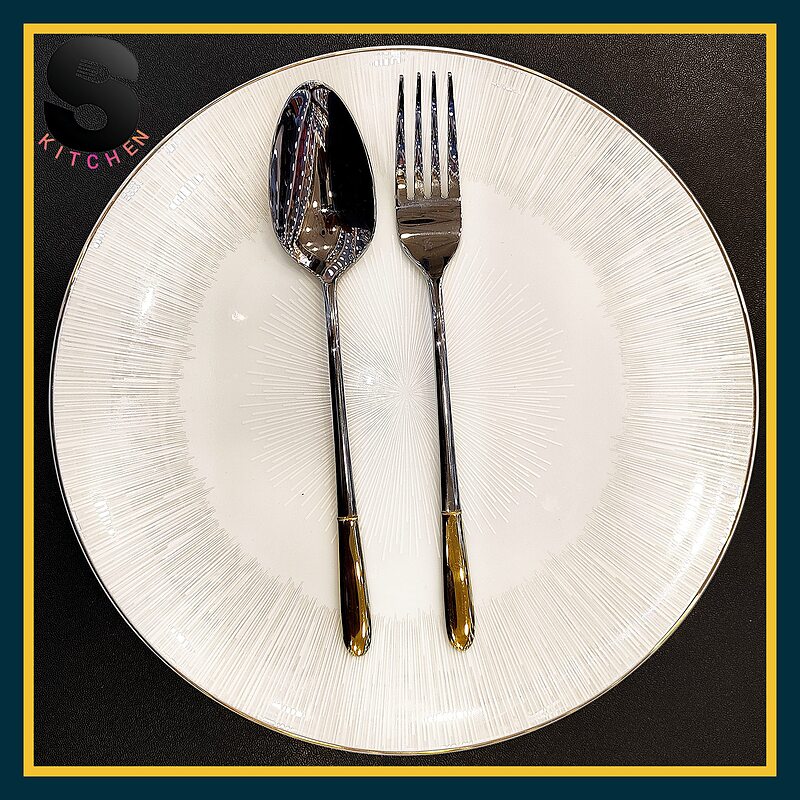 سرویس قاشق چنگال اوشن باخ آلمان طلایی Oschen Germany Gold Spoons