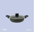 تابه دو دسته سایز 24 کف گرانیت طوسی تیره یونیک کد UN-8124
