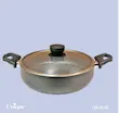 تابه دو دسته سایز 32 کف گرانیت طوسی تیره یونیک کد UN-8128