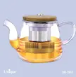 قوری پیرکس 1200میلی درب بامبو یونیک کد UN-7963