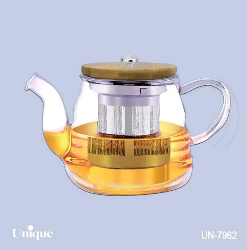 قوری پیرکس 1000میلی درب بامبو یونیک کد UN-7962