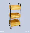 جا پیازی چوب حصیری 3طبقه یونیک کد UN-2967