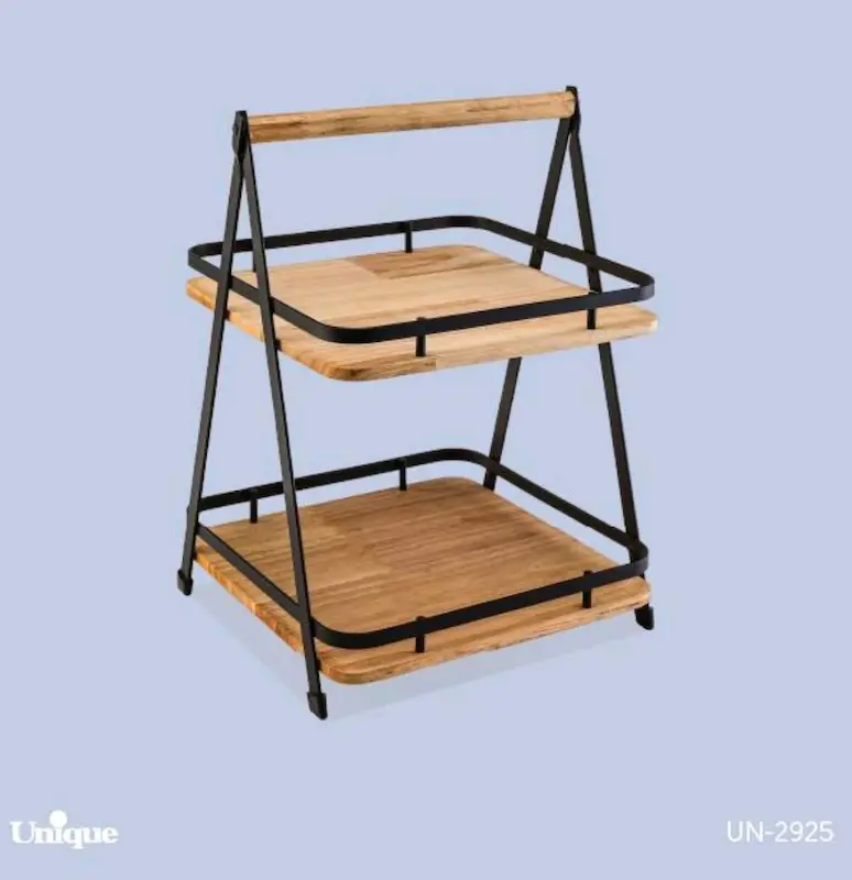 استند چوبی مربع 2طبقه یونیک کد UN-2925