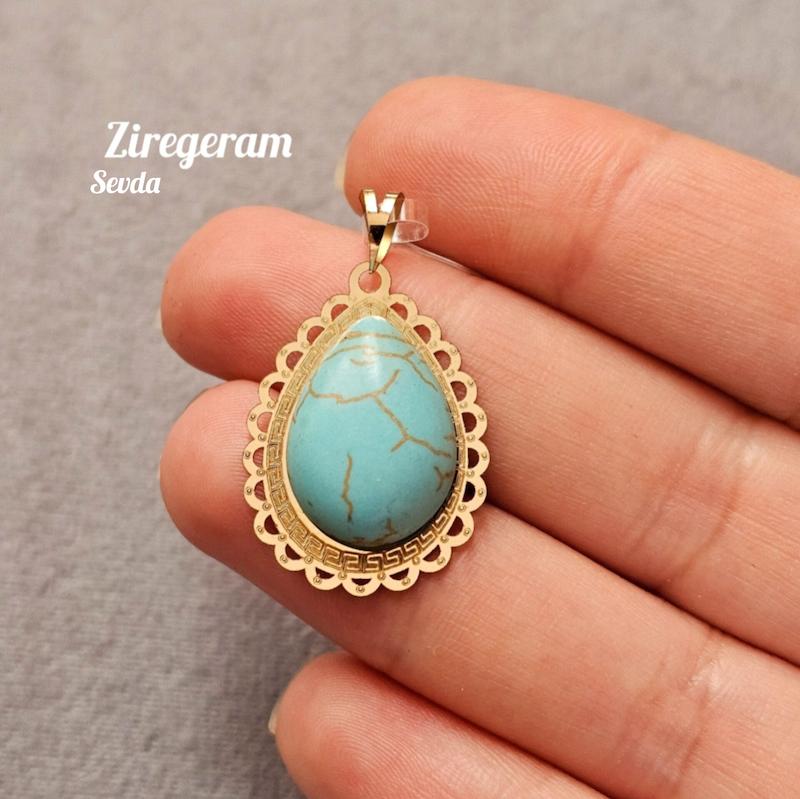 آویز فیروزه ای