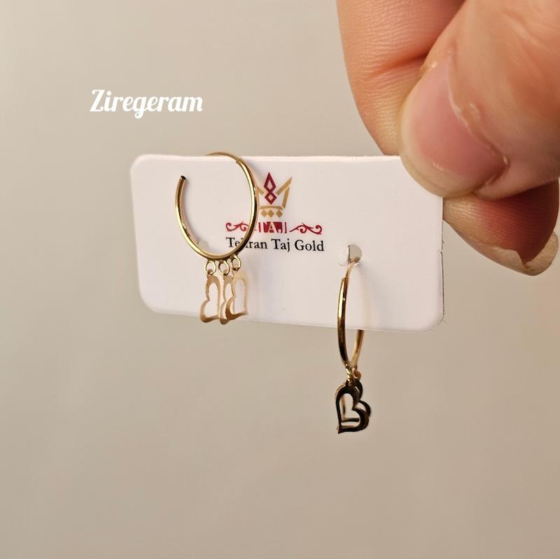 گوشواره حلقه ای آویزدار