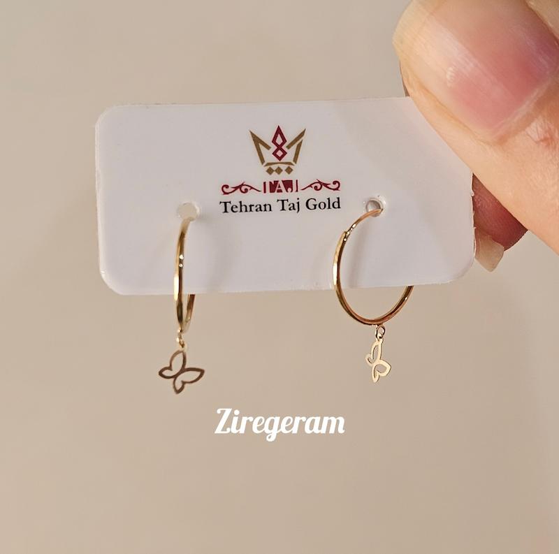 گوشواره حلقه ای آویزدار
