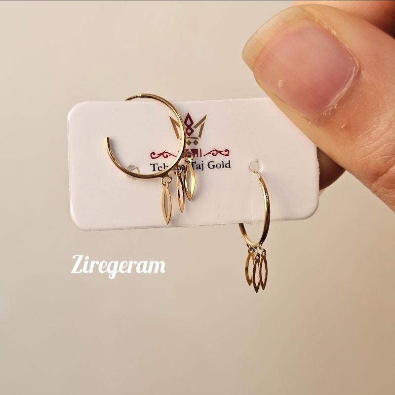 گوشواره حلقه ای آویزدار
