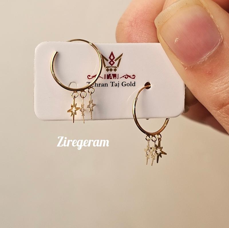 گوشواره حلقه ای آویزدار