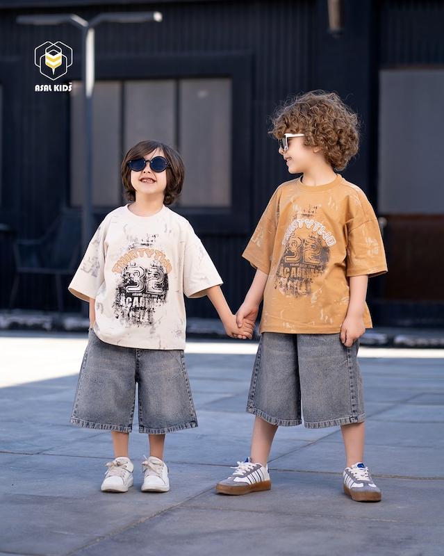 ست تیشرت شلوارک جین THIR TY TWO