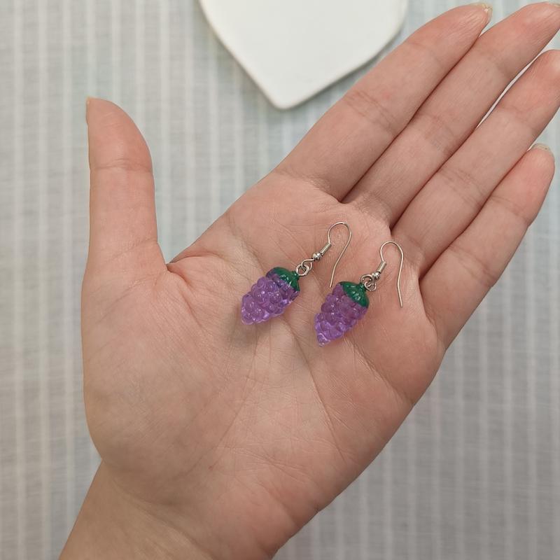 گوشواره فانتزی طرح انگور و نارنگی