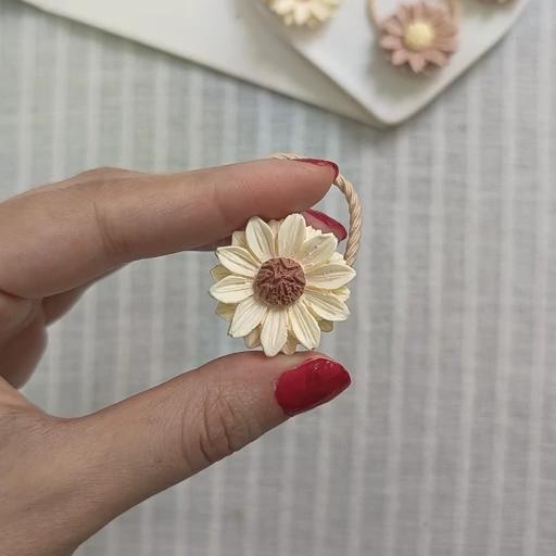 کشمو جفتی طرح گل رنگ کرم و قهوه ای 