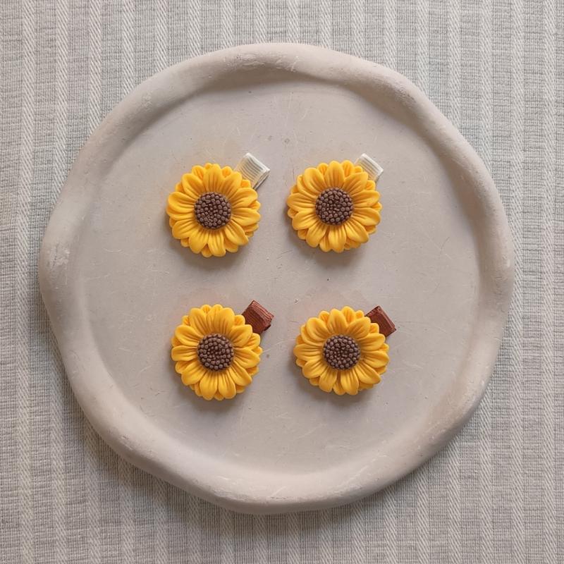 گیره انبری دخترانه طرح آفتابگردان 