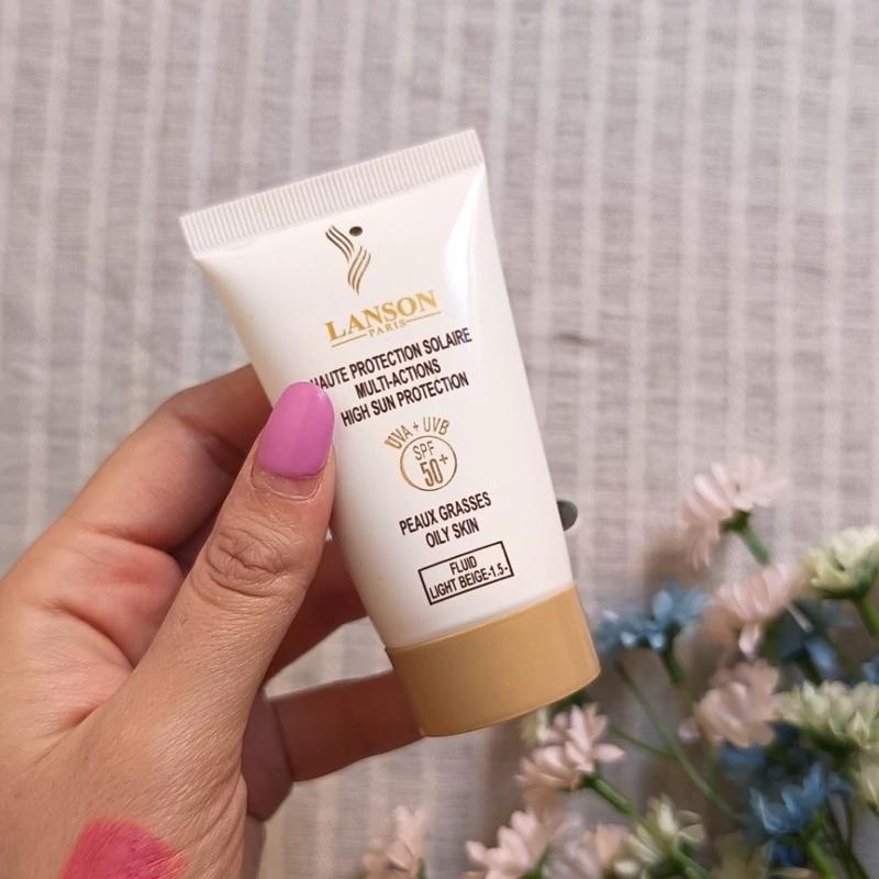 ضدآفتاب رنگی لانسون spf50 مخصوص پوست چرب و مختلط 