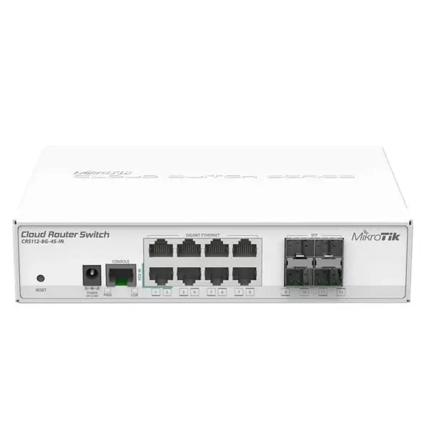 روتر سوئیچ میکروتیک مدل CRS112-8G-4S-IN