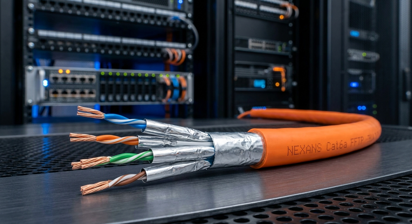 کابل شبکه نگزنس CAT6A FFTP باروکش LSZH