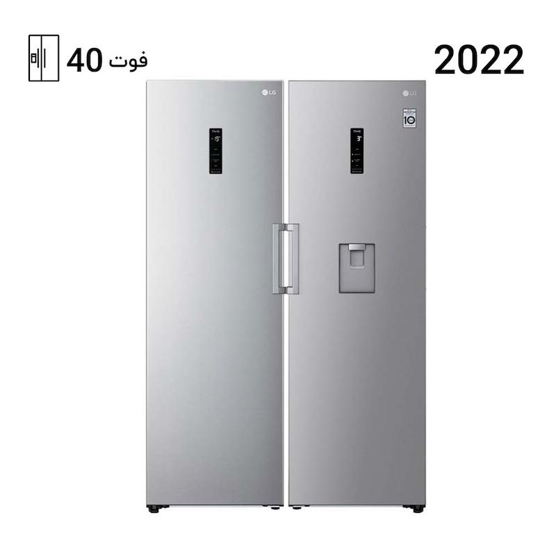 یخچال فریزر دوقلو ال جی مدل F411-B414 ظرفیت ۴۰ فوت رنگ سفید و نقره ای