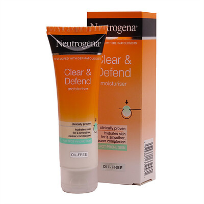 کرم مرطوب کننده ضد جوش نوتروژینا Neutrogena مدل Clear & Defend