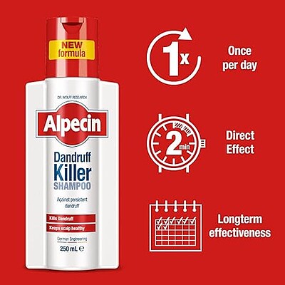 شامپو آلپسین مدل دندروف کیلر ضد شورهAlpecin Dandruff Killer Shampoo (250ml)