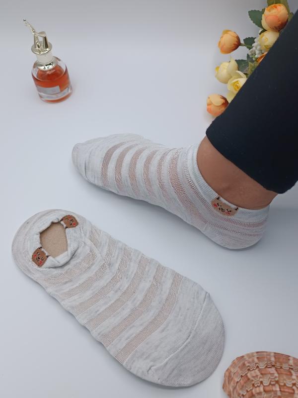 جوراب قوزکی شیشه ای طرح گربه/ کد 824