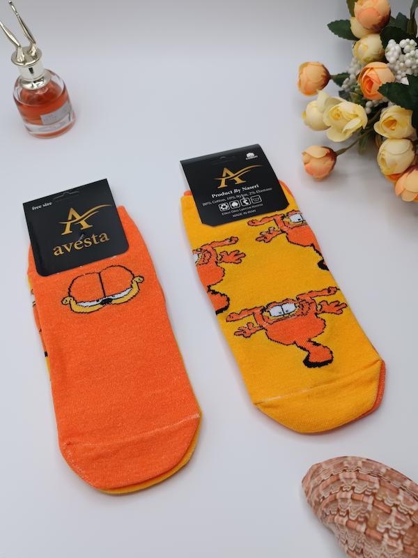 جوراب مچی  طرح ‌گارفیلد تا به تا اوستا/ کد ۸۳۸