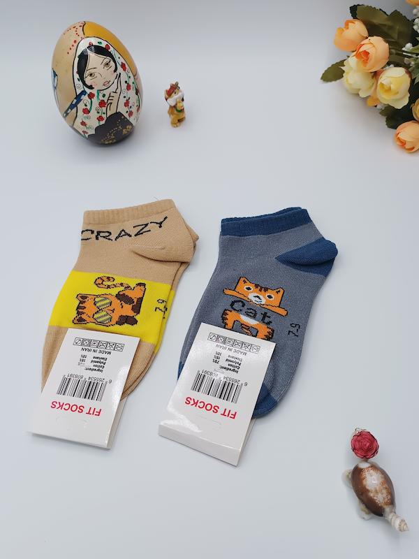 جوراب مچی فیت 1 تا 14 سال طرح گربه / کد 851