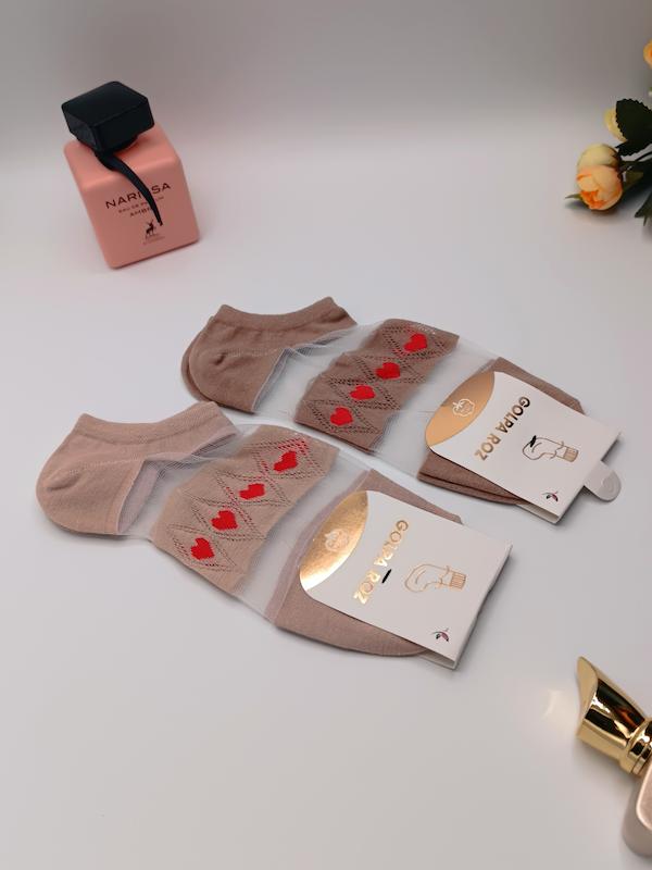 جوراب نیم ساق توری طرحدار/ کد 810