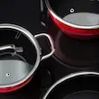 سرویس قابلمه و تابه تیتانیوم 7 پارچه مادام کوکو مدل Titanyum Emaye Tencere Seti
