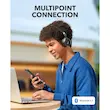 هدفون بلوتوثی انکر مدل Soundcore H30i بدون قابلیت نویز کنسلینگ، درگاه شارژ USB Type-C، دارای میکروفون داخلی با کیفیت بالا، مجهز به فناوری BassUp، مقاومت در برابر رطوبت و عرق