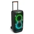 اسپیکر چمدانی جی بی ال مدل PartyBox Stage 320، با اتصال بی‌سیم و باسیم، توان خروجی 240 وات و نور RGB