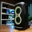 اسپیکر چمدانی جی بی ال مدل PartyBox Stage 320، با اتصال بی‌سیم و باسیم، توان خروجی 240 وات و نور RGB