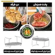 کاربردهای مختلف قفسه دوطرفه برای بخارپز و گریل کردن در مولتی کوکر نینجا مدل OP300ME.