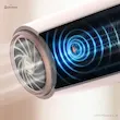 نمای کلوزآپ از تکنولوژی سنسور ThermoShield سشوار فیلیپس مدل BHD500 که امواج آبی را نشان می‌دهد.