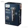 جعبه و بسته‌بندی کامل ماشین اصلاح صورت فیلیپس مدل S5887 که ویژگی SkinIQ و تیغه‌های SteelPrecision را نشان می‌دهد.