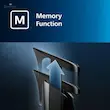 پوستر تبلیغاتی که ویژگی حافظه (Memory Function) در ماشین اصلاح فیلیپس مدل HC9420/15 را نشان می‌دهد.