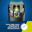 پوستر تبلیغاتی سنسور Power Adapt در ماشین اصلاح فیلیپس مدل HC9420/15 که تراکم مو را اسکن می‌کند.