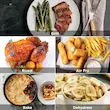کلاژ تصویری از انواع غذاهای متنوع قابل تهیه با هواپز و گریل نینجا مدل EG351.