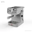 اسپرسو ساز مباشی مدل ME-ECM2039 رنگ طوسی با بدنه استیل و پرتافیلتر.