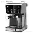 اسپرسو ساز مباشی مدل ME-ECM2505 با بدنه مشکی و پنل لمسی.