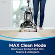 حالت MAX Clean در فرش شوی بیسل 2066E، آلودگی‌های نفوذ کرده در عمق فرش و آلرژن‌ها را از بین می‌برد.