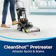 قابلیت CleanShot Pretreater در فرش شوی بیسل 2066E، محلول شوینده را برای لکه‌بری قوی‌تر مستقیما روی لکه اسپری می‌کند.