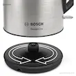نمای نزدیک از لوگوی Bosch DesignLine و پایه چرخان ۳۶0 درجه کتری برقی بوش مدل TWK3P420.