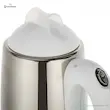 نمای نزدیک درب کتری و کلید حالت گرم نگهدار روی دسته چای ساز پارس خزر مدل چای نوش.
