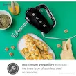 همزن برقی دستی اسمگ مدل HMF01 مشکی با سری خمیرزن برای آماده سازی نان پستو.